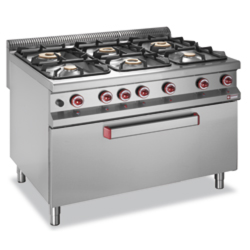 Diamond Kochserie 900 Herd 6 Brenner auf Gasbackofen "MAXI"