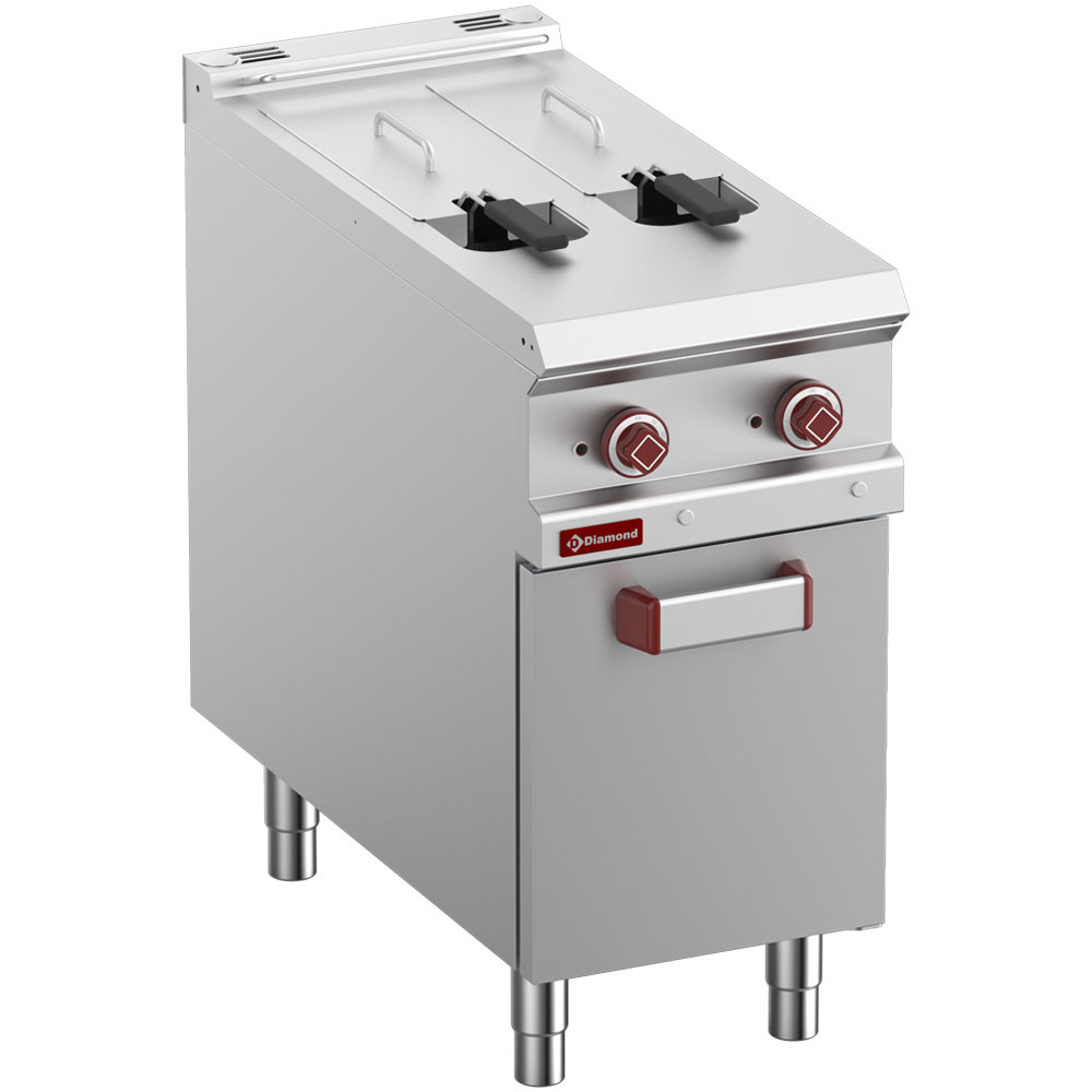 Diamond ELECTRIC Elektro-Fritteuse 2 Becken 8 Lit., auf Unterschrank
