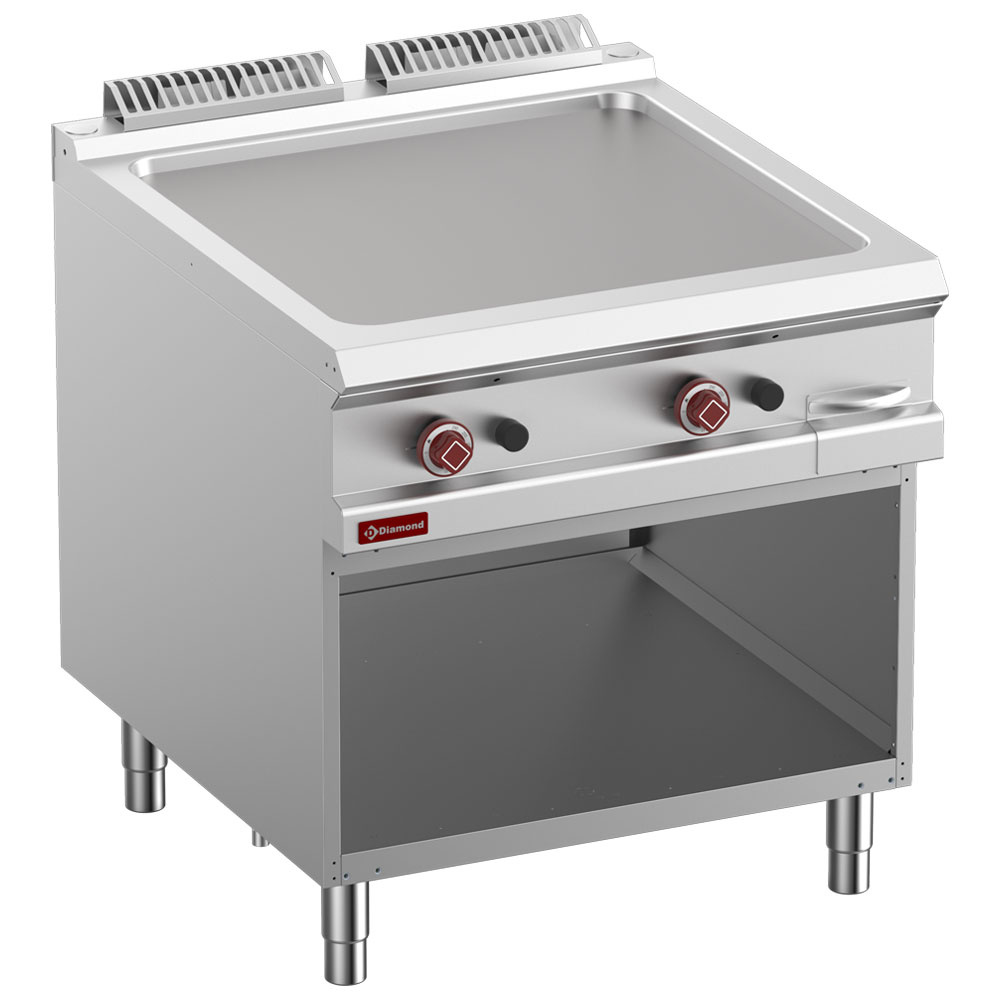 Diamond Kochserie 900 Gas-Grillplatte, glatt,  Gasmodul 1/2, offener Unterbau