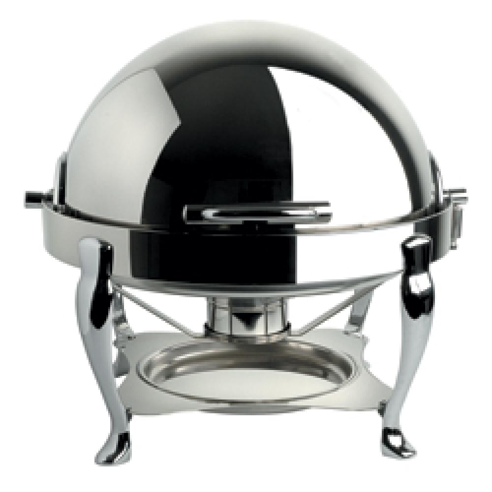 Diamond Wärmer CHAFING DISH Chafing dish "rund" aus Edelstahl, Deckel "roll-top", GN 1/1-65 mm