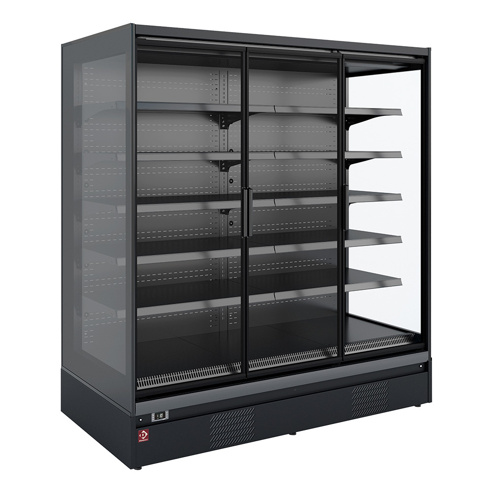 Diamond Wandkühlregale Wand-Kühlmöbel, Selbstbedienung, Flügeltüren - FULL BLACK