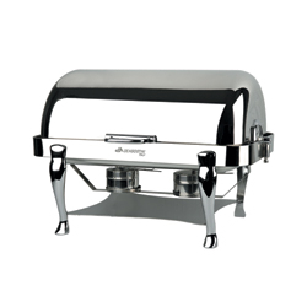 Diamond Wärmer CHAFING DISH Set mit zwei beheizten Suppenschüsseln im Bainmarie, komplett mit verstellbarer Elektroplatte.