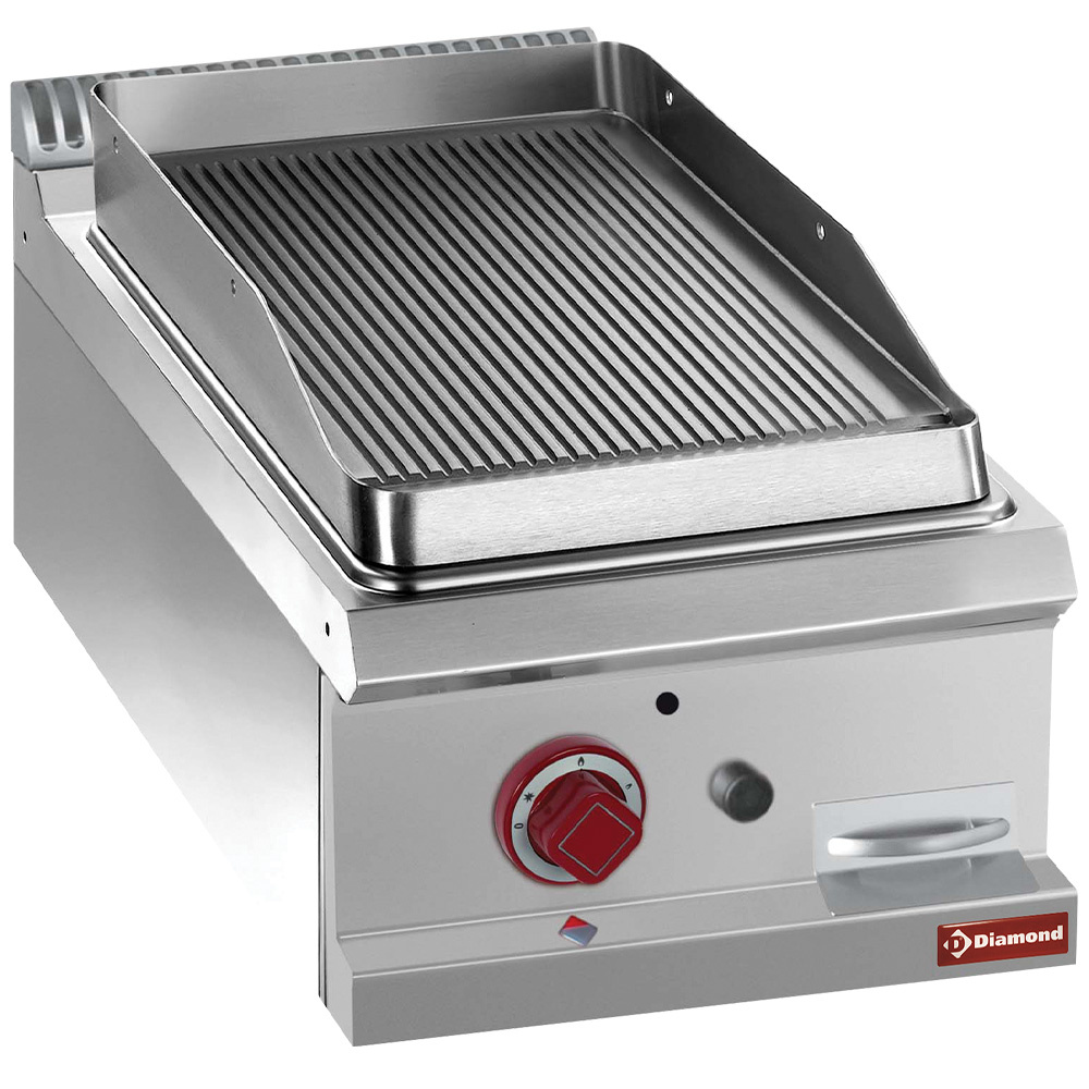 Diamond GAS Gas-Grillplatte, gerillt, Modul 1/2 -OBERPLATTE-