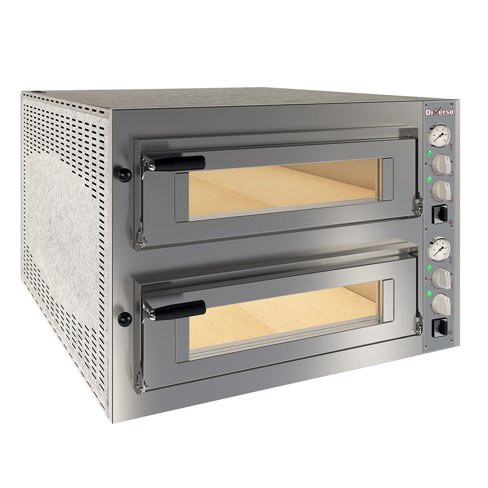 Diverso Pizzaoefen Elektro Ofen 2x 6 Pizzen diam.350mm, 2 Backkammern