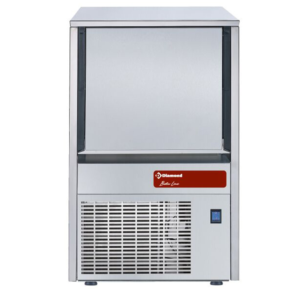 Diamond 25 Kg / AIR CONDENSEUR Eiswürfelbereiter, Eiswürfel mit Hohlraum, 22 kg mit Reservebehälter 9kg