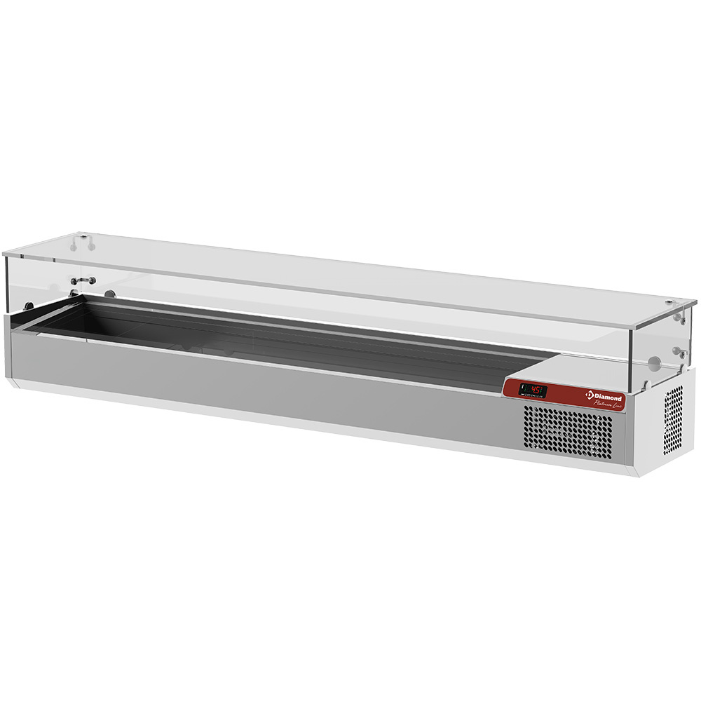Diamond Khl- und Gefriertische Saladette mit Glas 2000 mm.