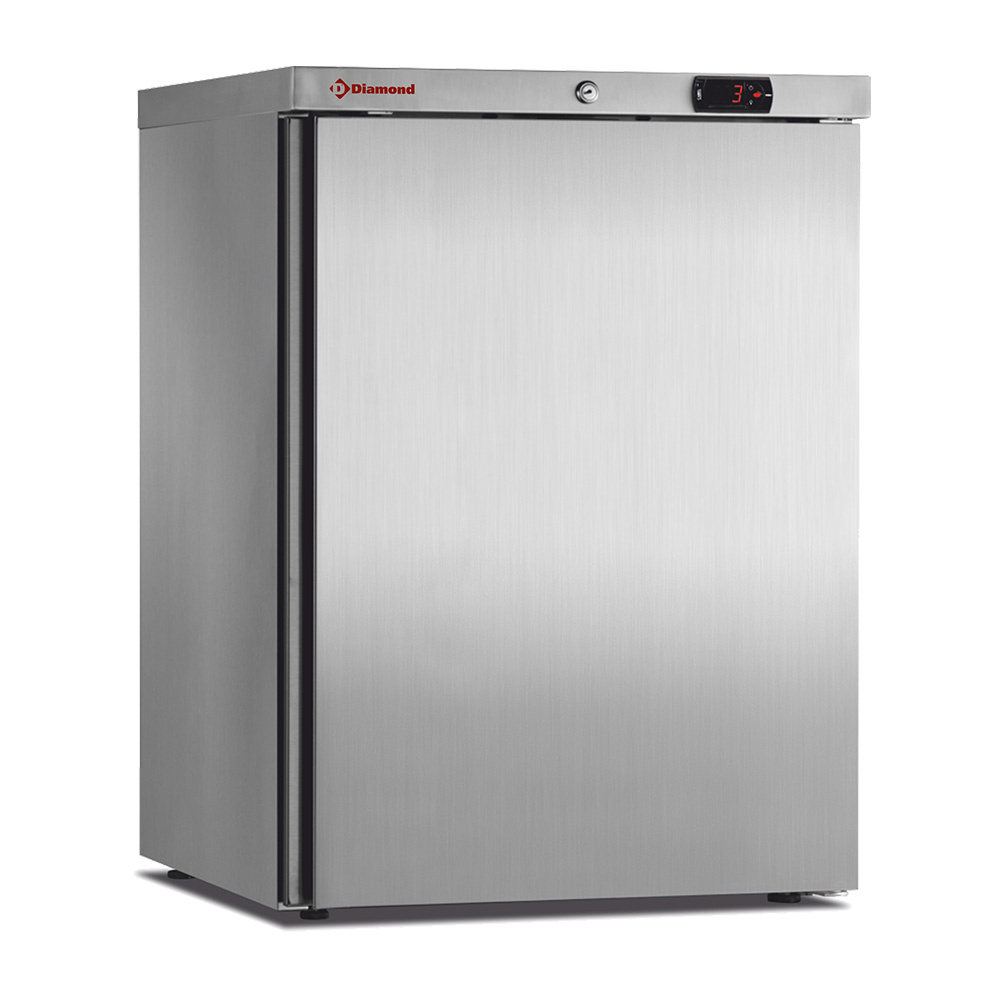 Diamond Kuehl/Gefrieschraenke Kühlschrank, belüftet, 150 Liter. aus Edelstahl