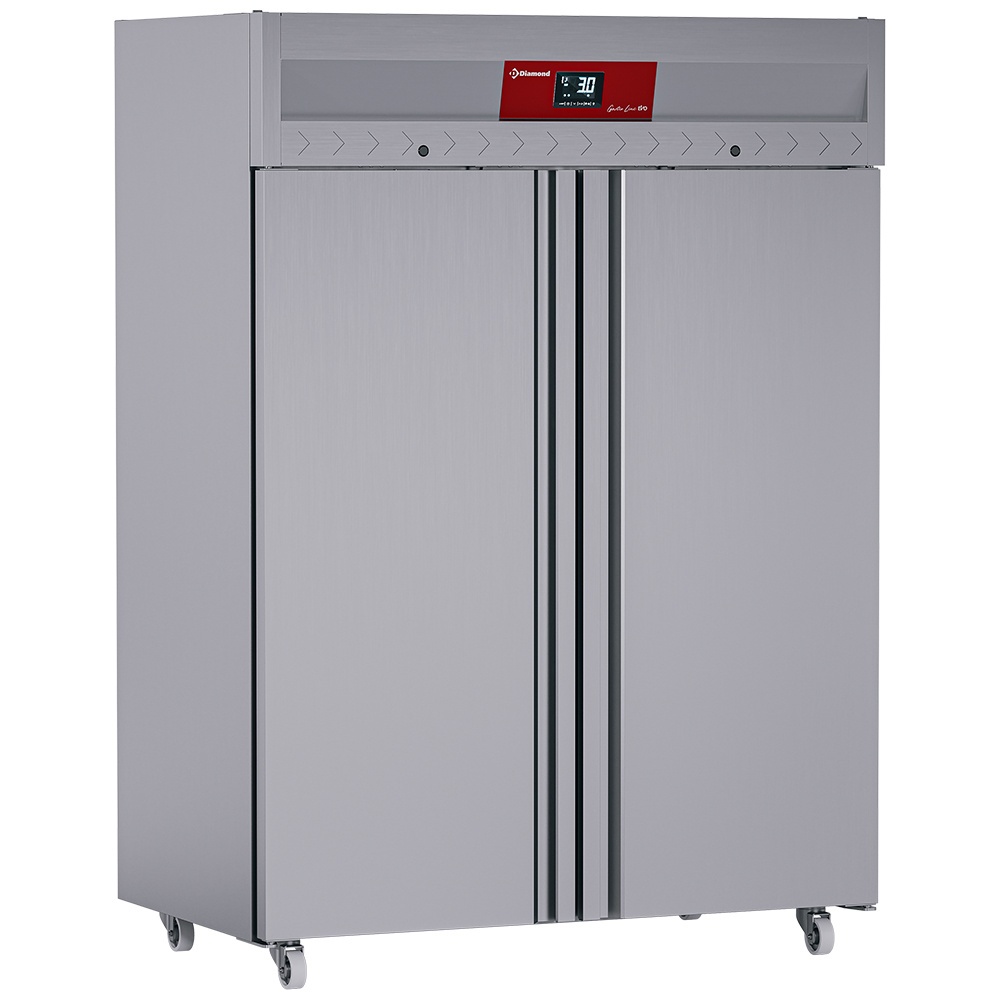 Diamond 1400 Lt / GN 2/1 Umluftgefrierschrank 1400 Liter, 2 Türen GN 2/1, Auf Rädern