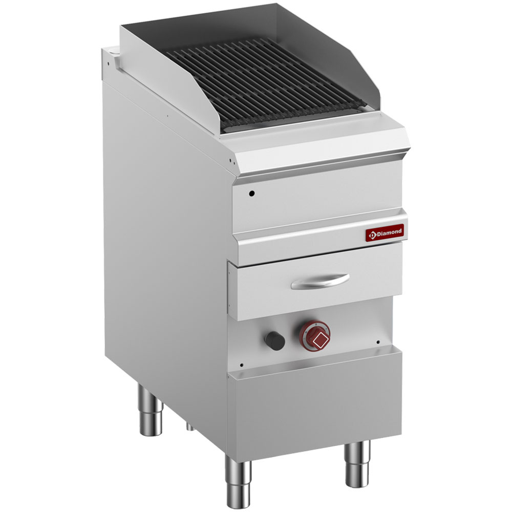 Diamond GAS Gas Dampfgrill, "doppelseitiger" Gusseisenrost, Modul 1/2