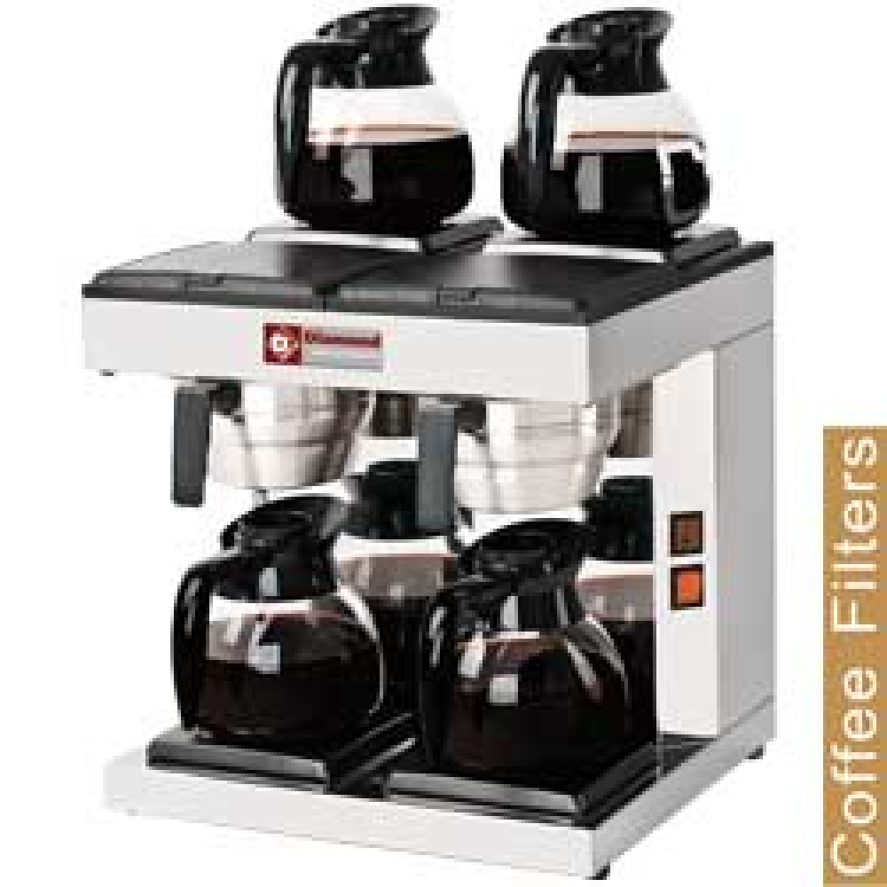 Diamond Kaffeemaschinen Filter Kaffeemaschine - 2-gruppig + 4 Wärmhalteplatten