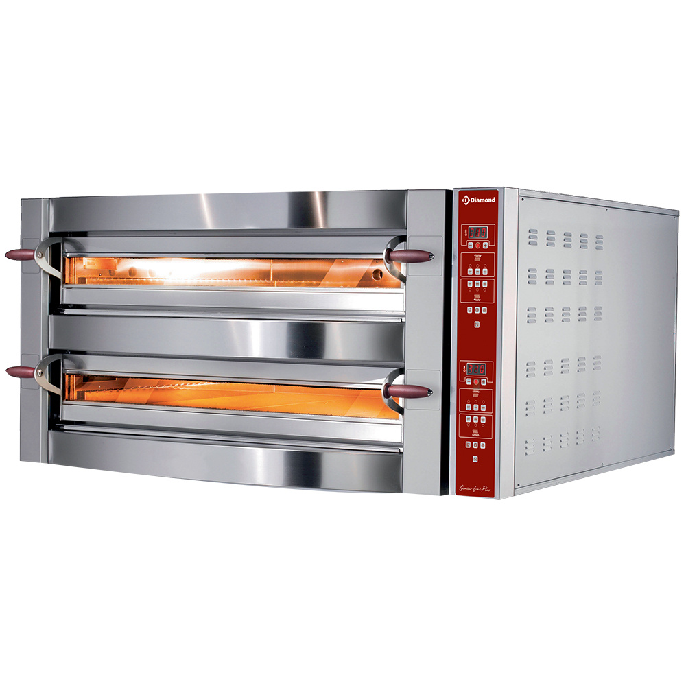 Diamond Pizzaoefen Elektro Ofen, 2 kammern, 2x 9 Pizzen Ø 350 mm