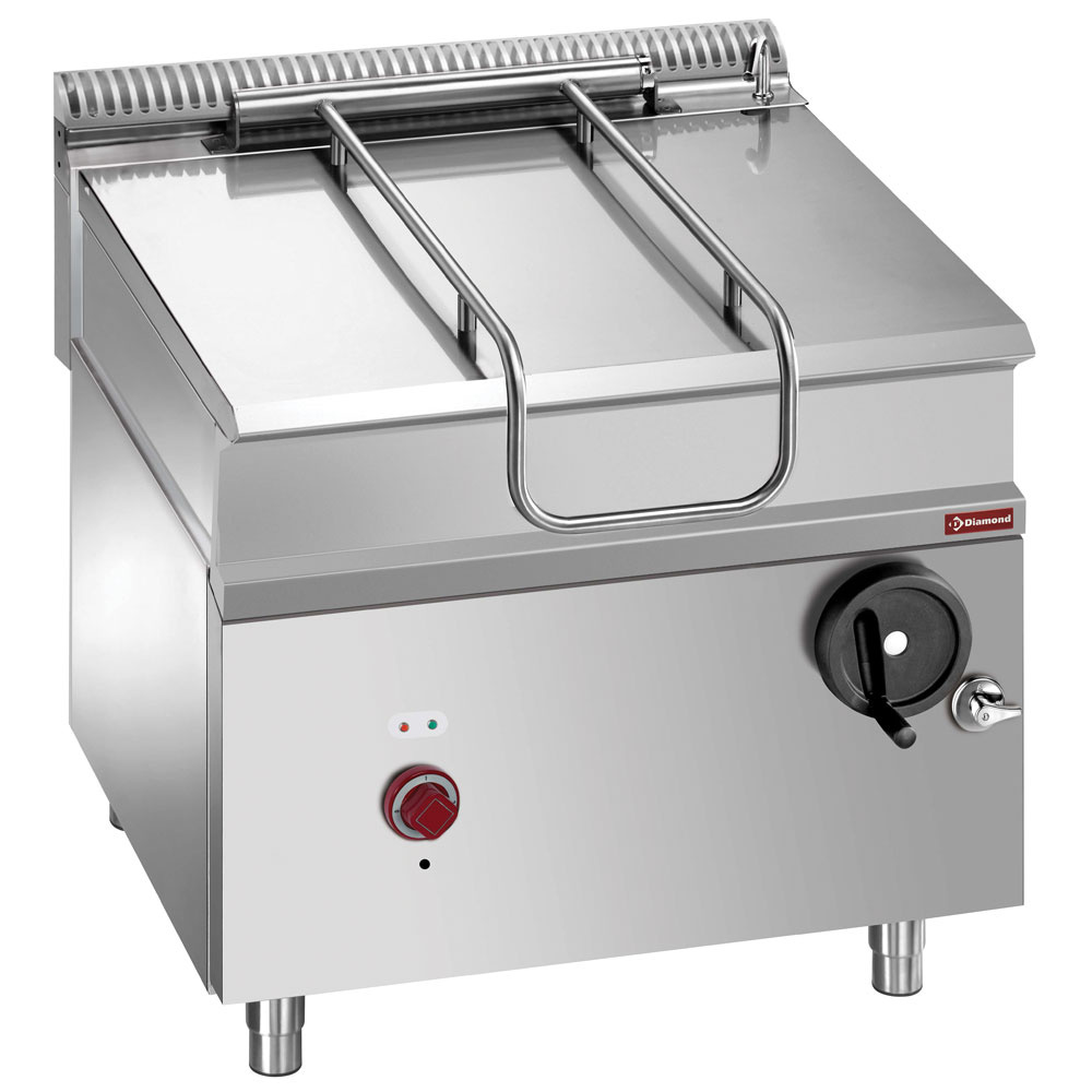 Diamond ELECTRIC Elektro-Kippbratpfanne, Becken aus Edelstahl 80 Lit., auf Unterbau