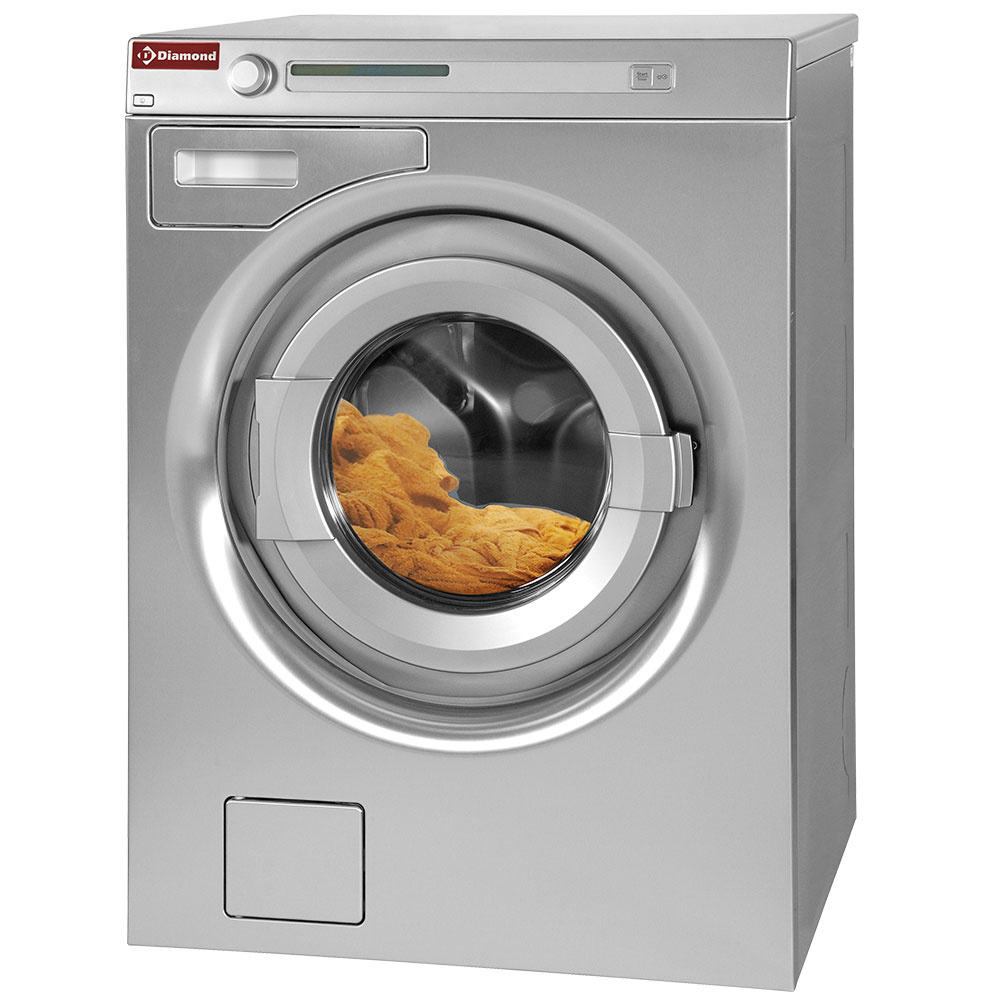 Diamond Waschmaschine Waschmaschine 6,5 kg "Edelstahl-Titanium", mit Ablaufpumpe