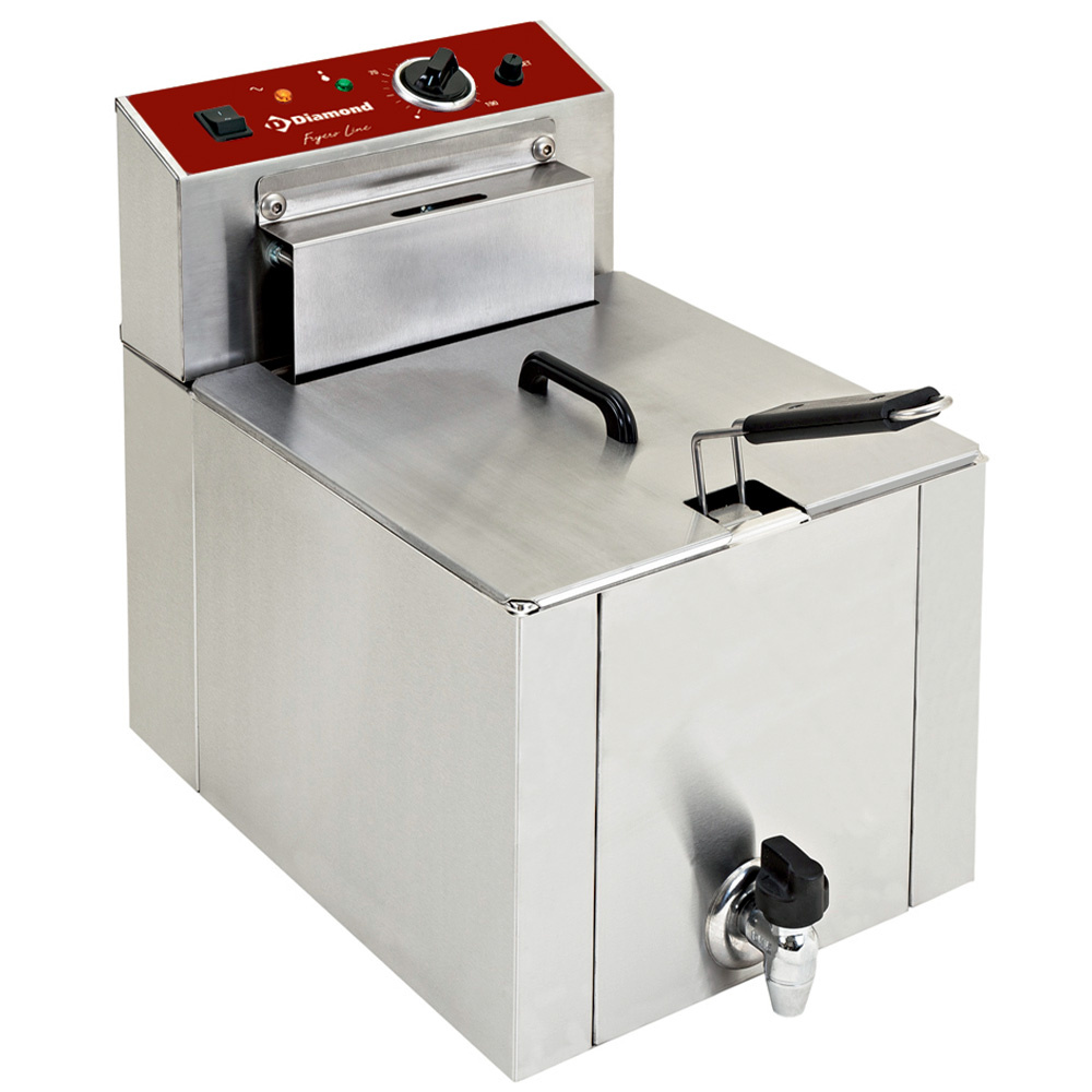 Diamond Friteusen Elektro-Tischfriteuse "S-POWER" 12 Liter + Ablasshahn