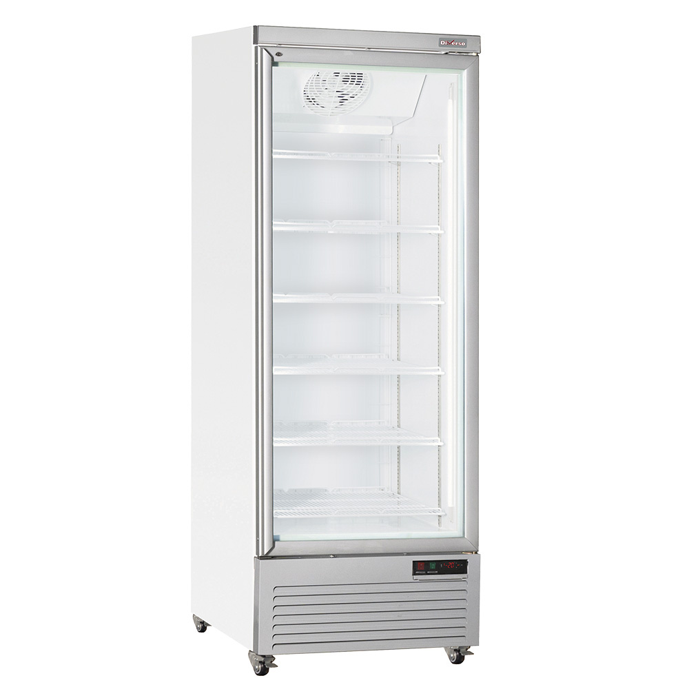 Diverso Vitrines T° positive & negative Vertikaler Kühlschrank, 1 Tür, 615 Liter - WEISS