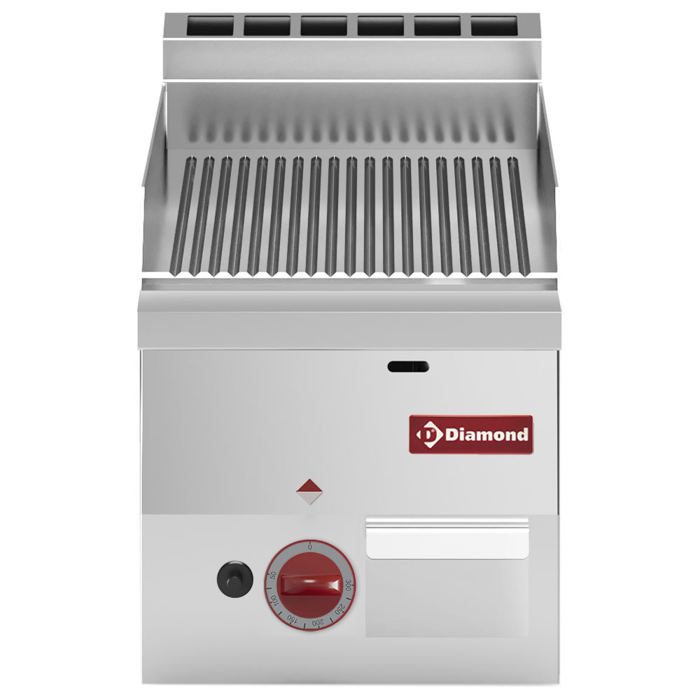 Diamond Kochserie PRO 600 Gas Grillplatte, gerillt -Top-