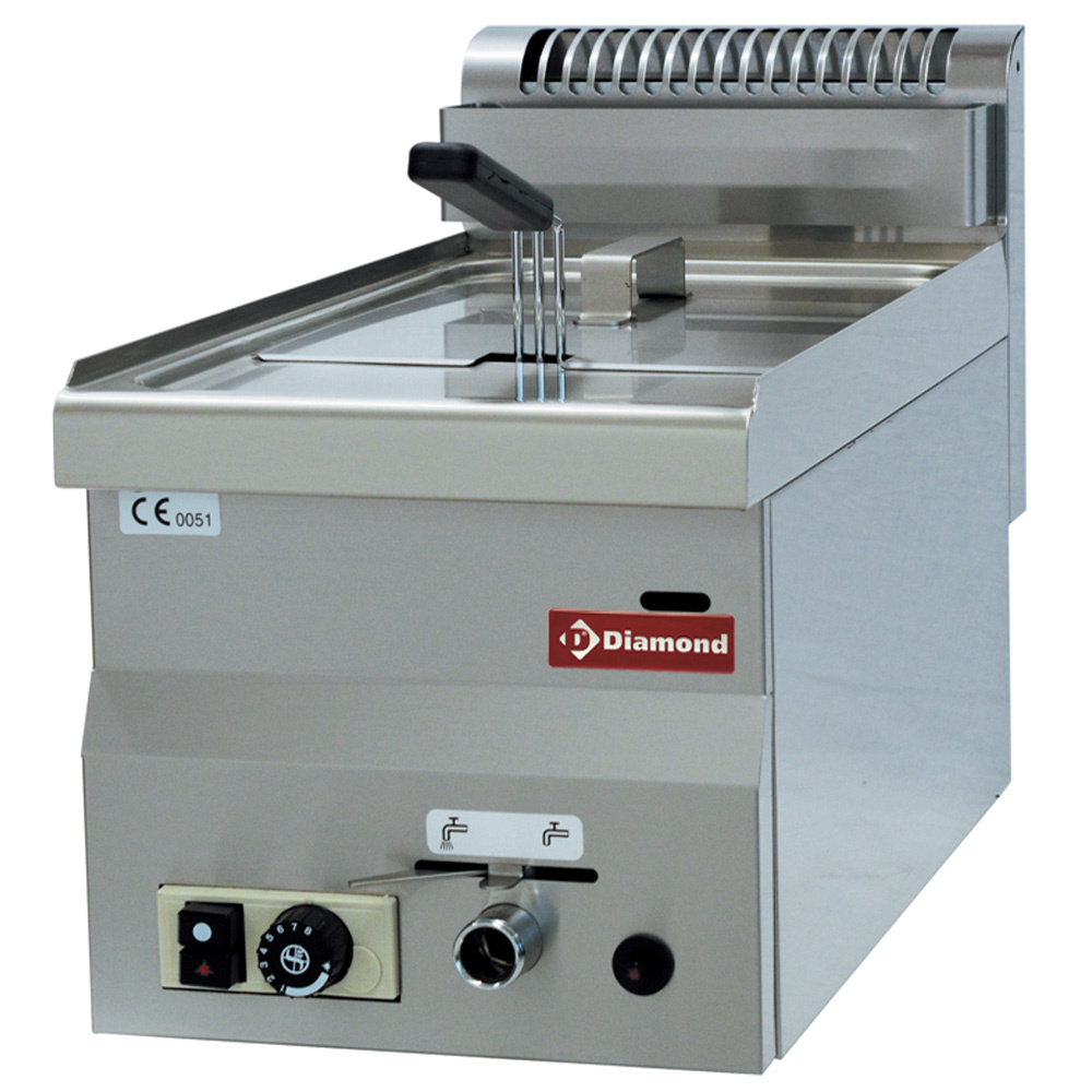 Diamond Kochserie PRO 600 Gas Friteuse 1 Becken 8 Liter -Top-