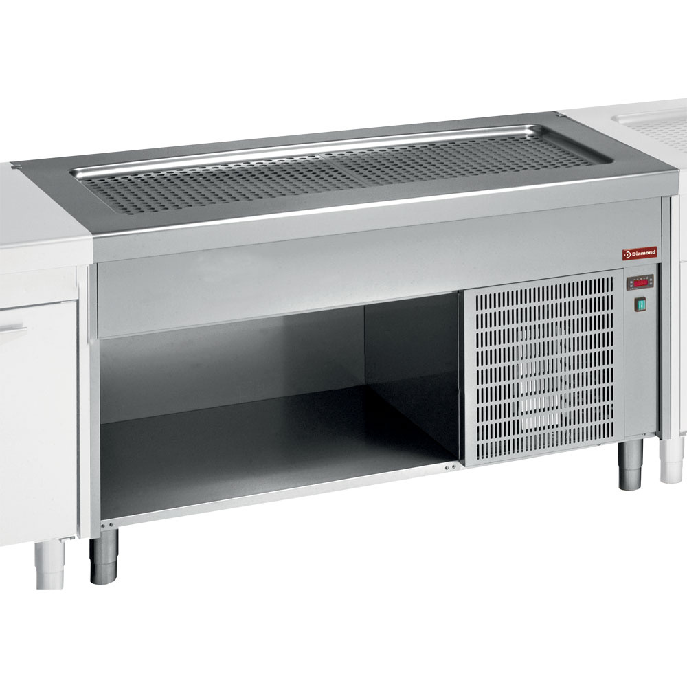 Diamond Modulare Self-service 800 Element Kühlplatte auf offenem Unterbau 3x GN1/1