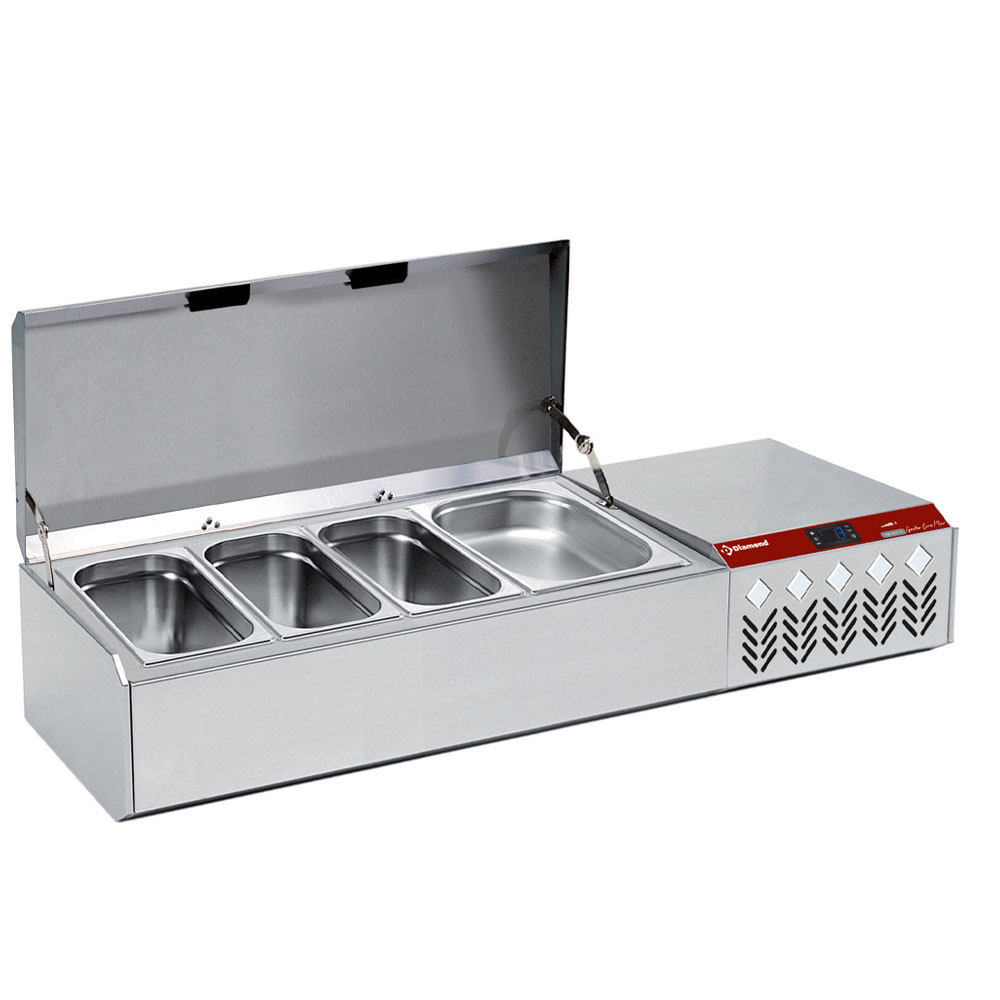 Diamond Kühlaufsatzvetrinen GN Kühlaufsatz GN 4x1/3, 1x1/9, mit Deckel