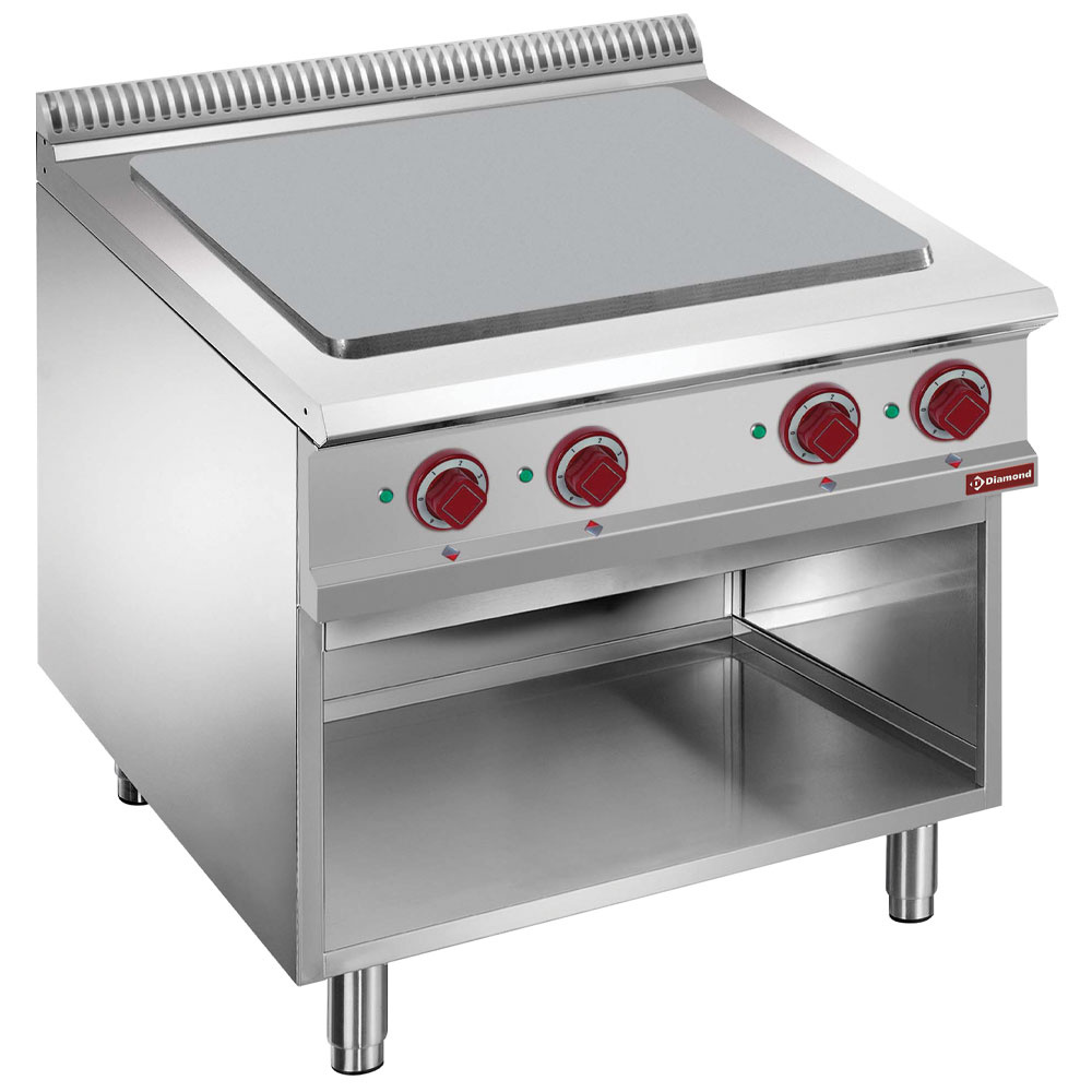 Diamond ELECTRIC - SOLID TOP Elektrische Kochplatte, Modul 1/1, offener Unterbau