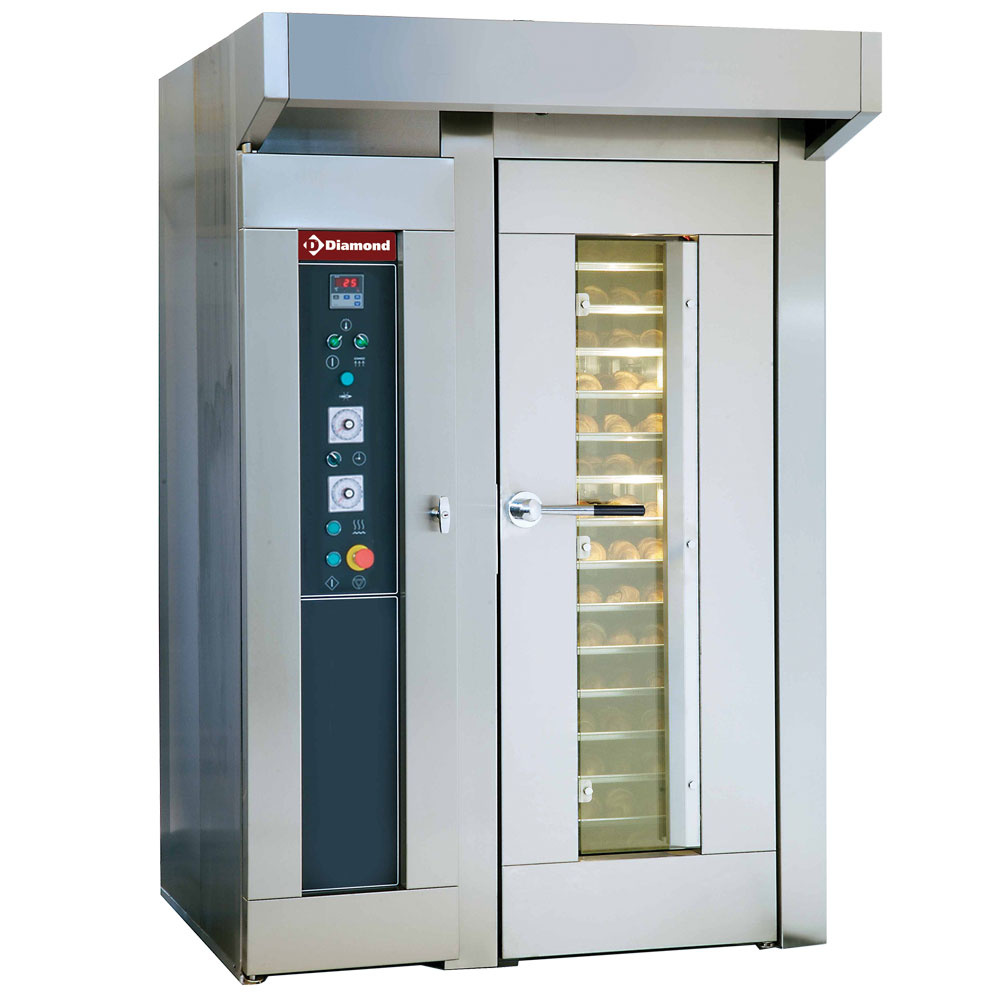Diamond Ofen Drehbar Konvektionsofen für Bäckerei und Konditorei, rotierend, 15 oder 18 Ebenen (450 x 650 mm oder 500x700 mm)