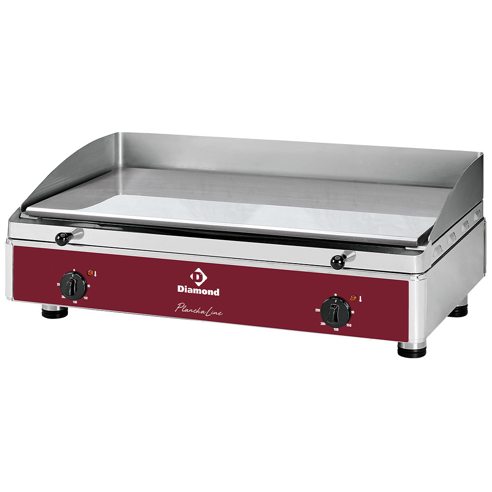 Diamond Grillplatten Elektro Grillplatte glatt, verchromt