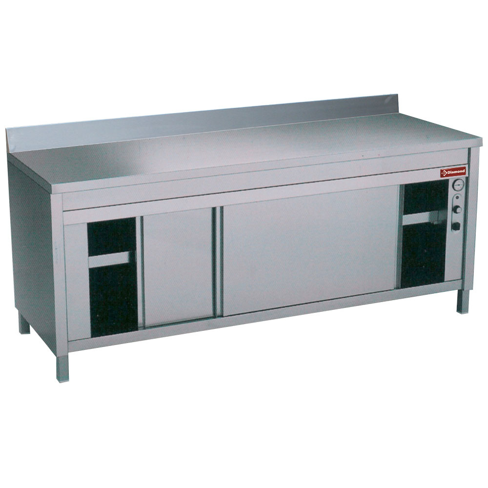 Diamond Tellerwärmer heated workcabinet with sliding doors edge