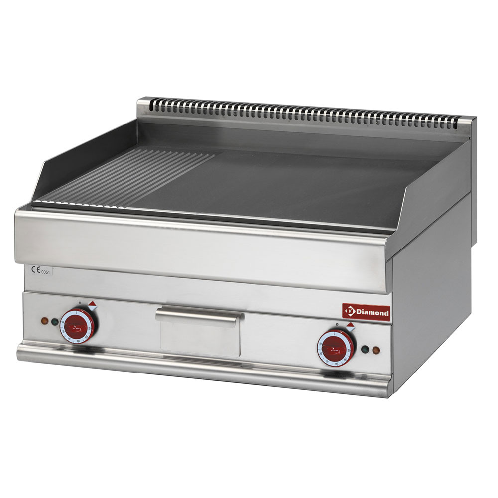 Diamond ELECTRIC Elektro Grillplatte 2/3 glatt 1/3 gerillt  -Top-