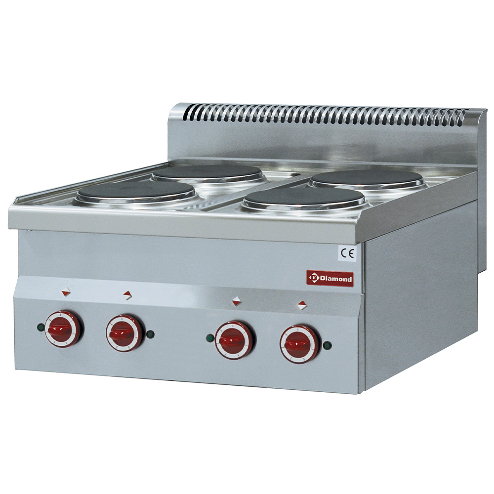 Diamond Kochserie PRO 600 Elektroherd 4 Kochplatten -Top-