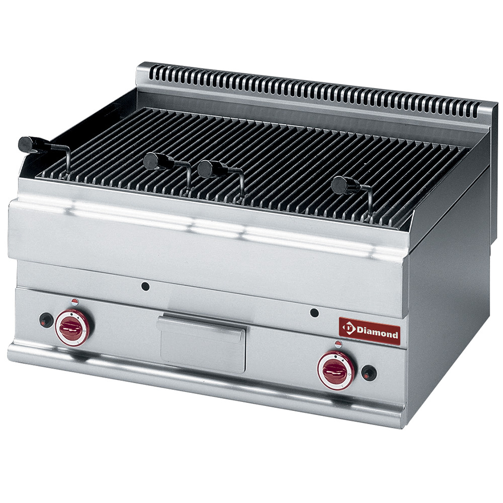 Diamond Kochserie Modular ALPHA 650 Gas Lavasteingrill, Rost aus Gusseisen -Top-