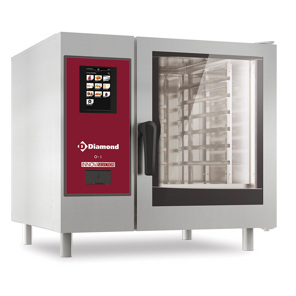 Diamond 6x GN 1/1 - ELECTRIC Elektro Kombidämpfer "TOUCH" mit Boiler & Konvektion 6xGN1/1+ Reinigung