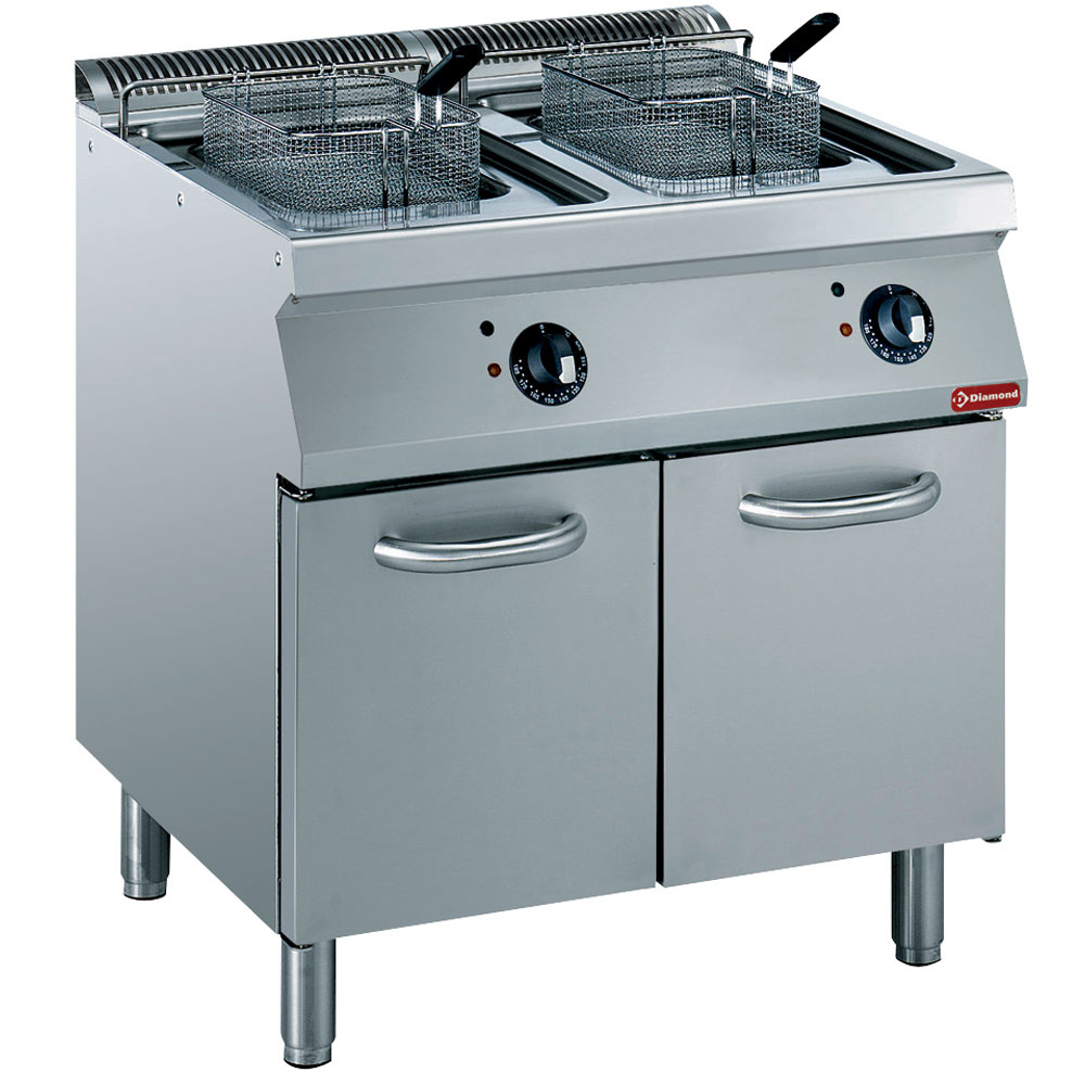 Diamond Kochserie MAXIMA 700+ Elek. Friteuse,"Y" Beckenform,2x15L,ext. Heizelemente, Unterschrank