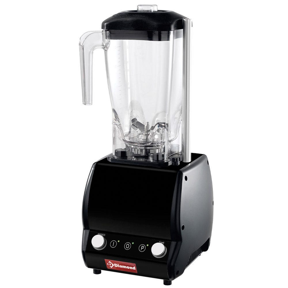 Diamond Mischer Professioneller Mixer, quadratisches Glas 2 Liter, mit Timer - Geschwindigkeitsregler