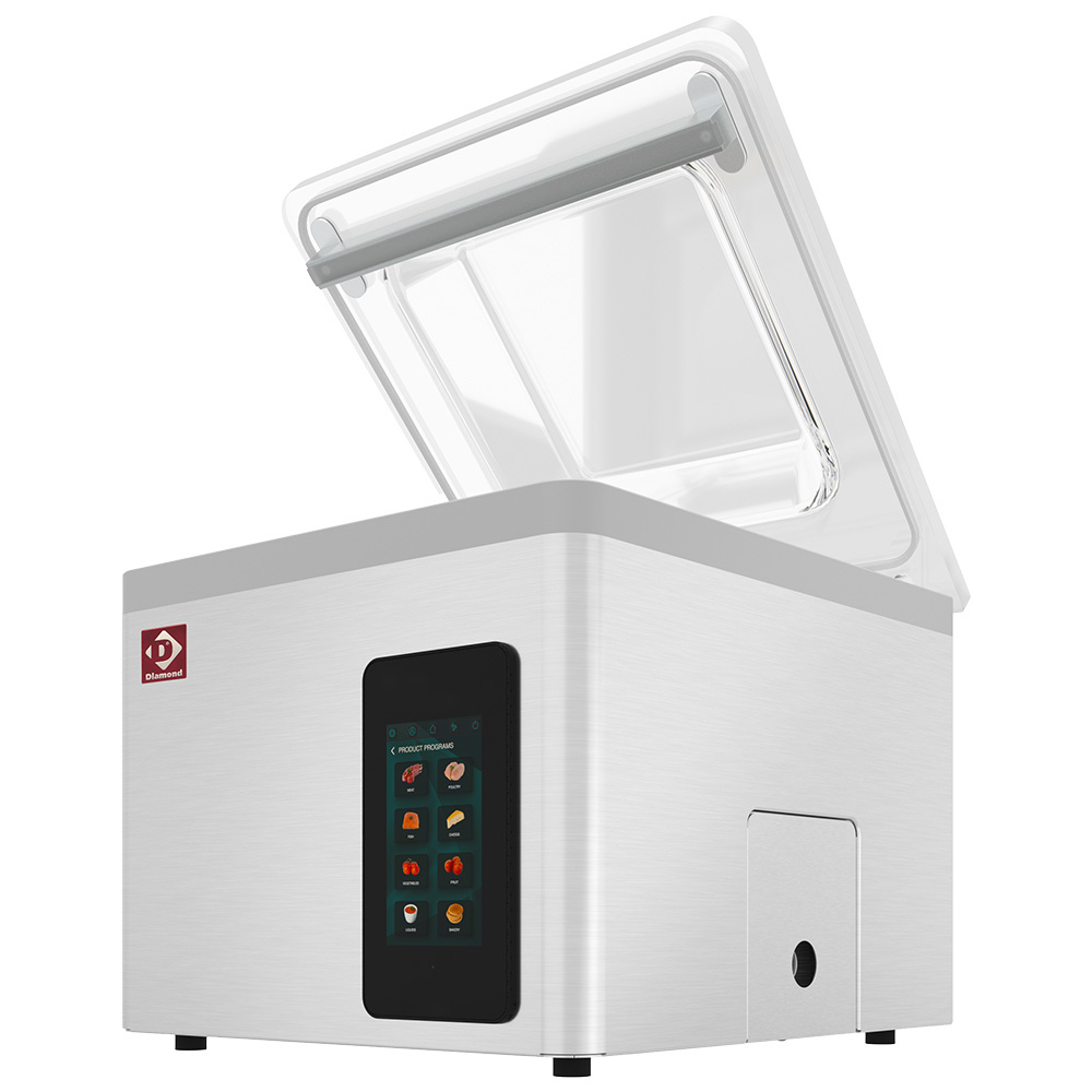 Diamond Vakuummaschine Vakuummaschine, Edelstahltank 370x420xh180 mm. 21 m3/h TOUCH-Bildschirm