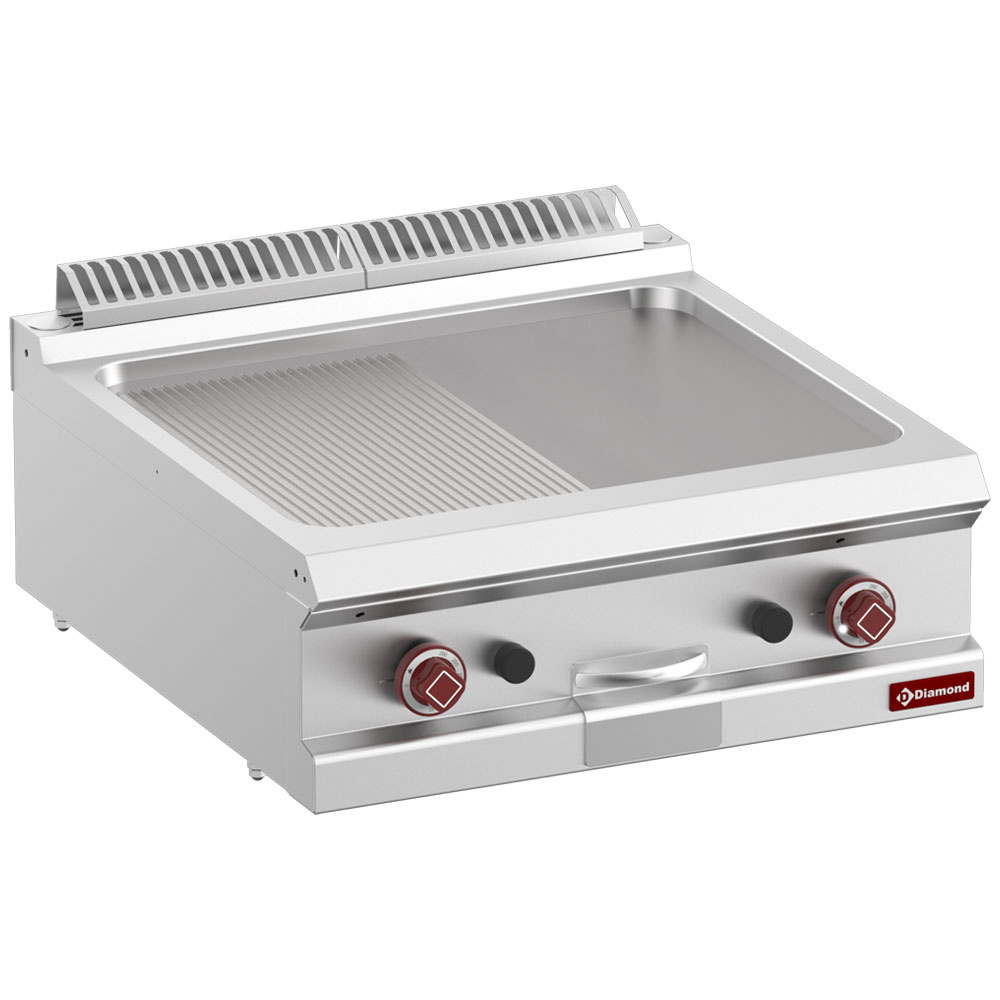 Diamond GAS Gas-Grillplatte 1/2, glatt, 1/2 gerillt, Modul 1/1  -Top-