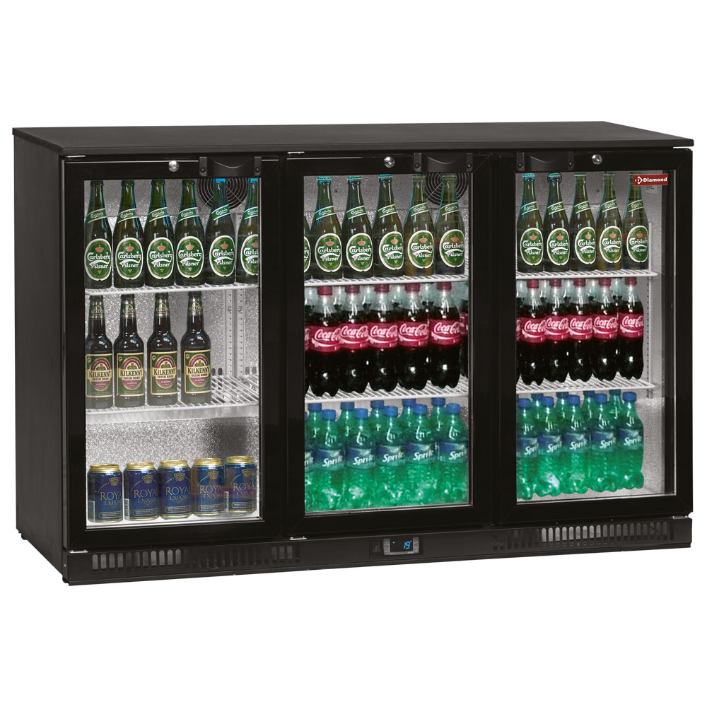 Diamond Flaschenkuehlschranke Flaschenkühlschränk, Belüftet, "Back Bar" , 3 Drehflügeltüren