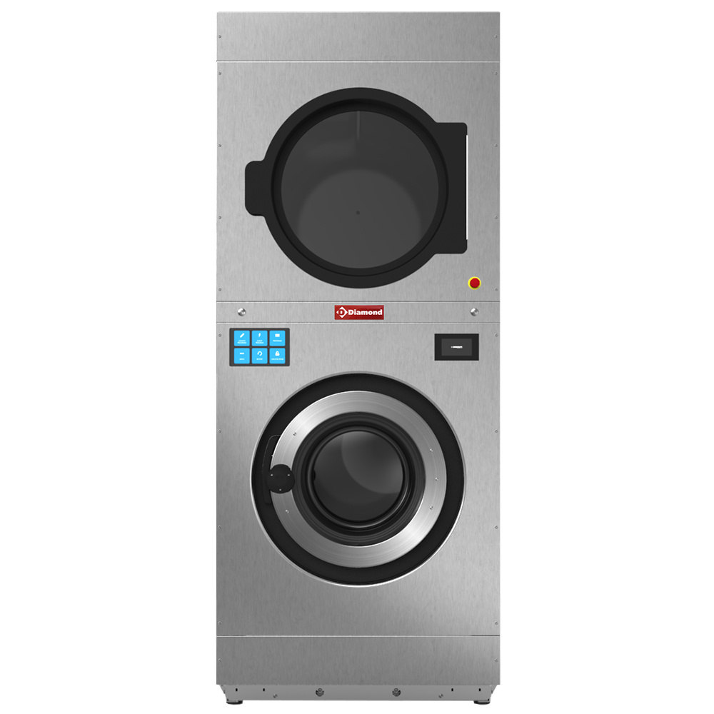 Diamond Waschturm Waschschleudermaschine 11 kg (elek.) + Trockner 11 kg (Gas) TOUCH SCREEN