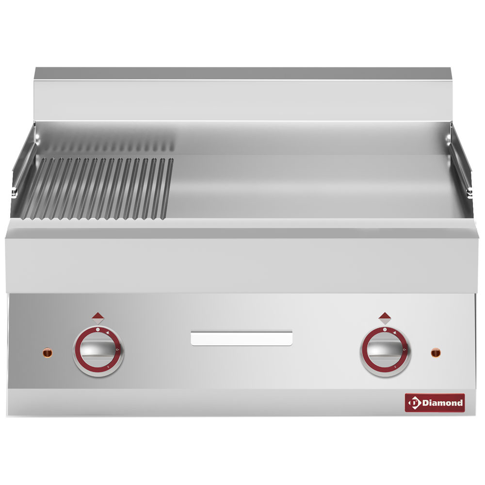 Diamond ELECTRIC Elektro Grillplatte 2/3 glatt 1/3 gerillt -top- "Alpha 650"