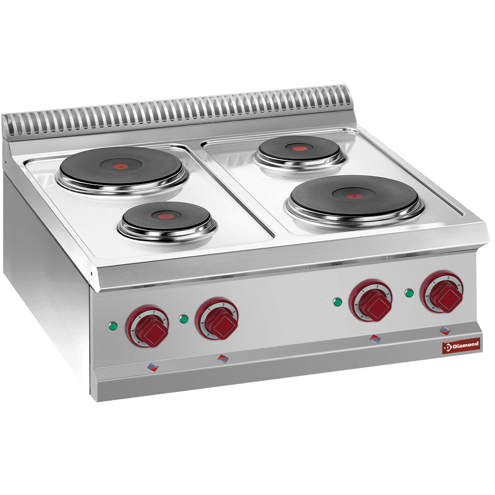 Diamond ELECTRIC Elektro Plattenherd mit 4 runden Platten - OBERPLATTE-
