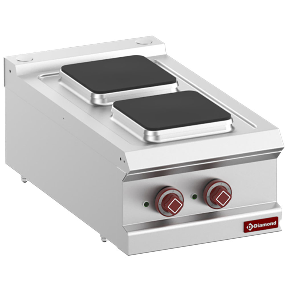 Diamond ELECTRIC Elektro Plattenherd mit 2 Quadrat Platten -Top-