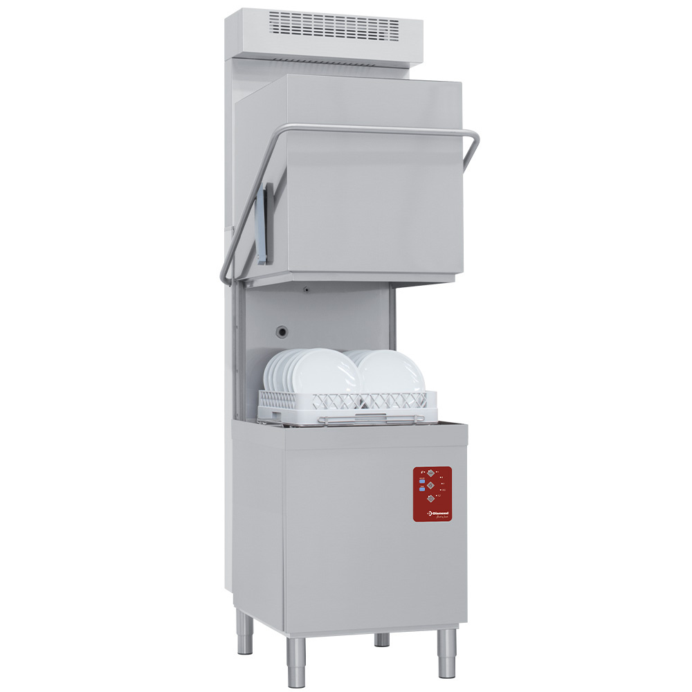 Diamond DOUBLE SKIN / H.R.S. Haubenspülmaschine, Körbe 500x500 mm + Dampfkondensator-Wärmerückgewinnung