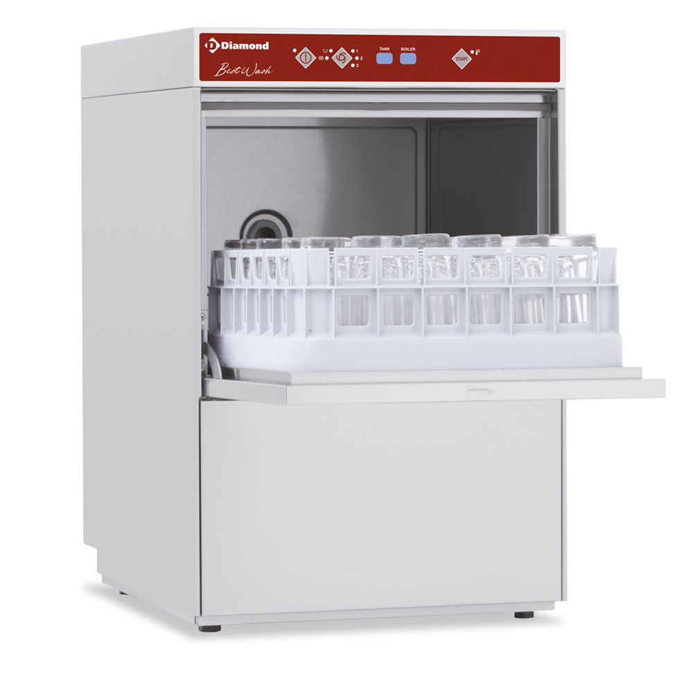 Diamond DOUBLE SKIN Gläserspülmaschine, Korb 400x400 mm "Full Hygiene"