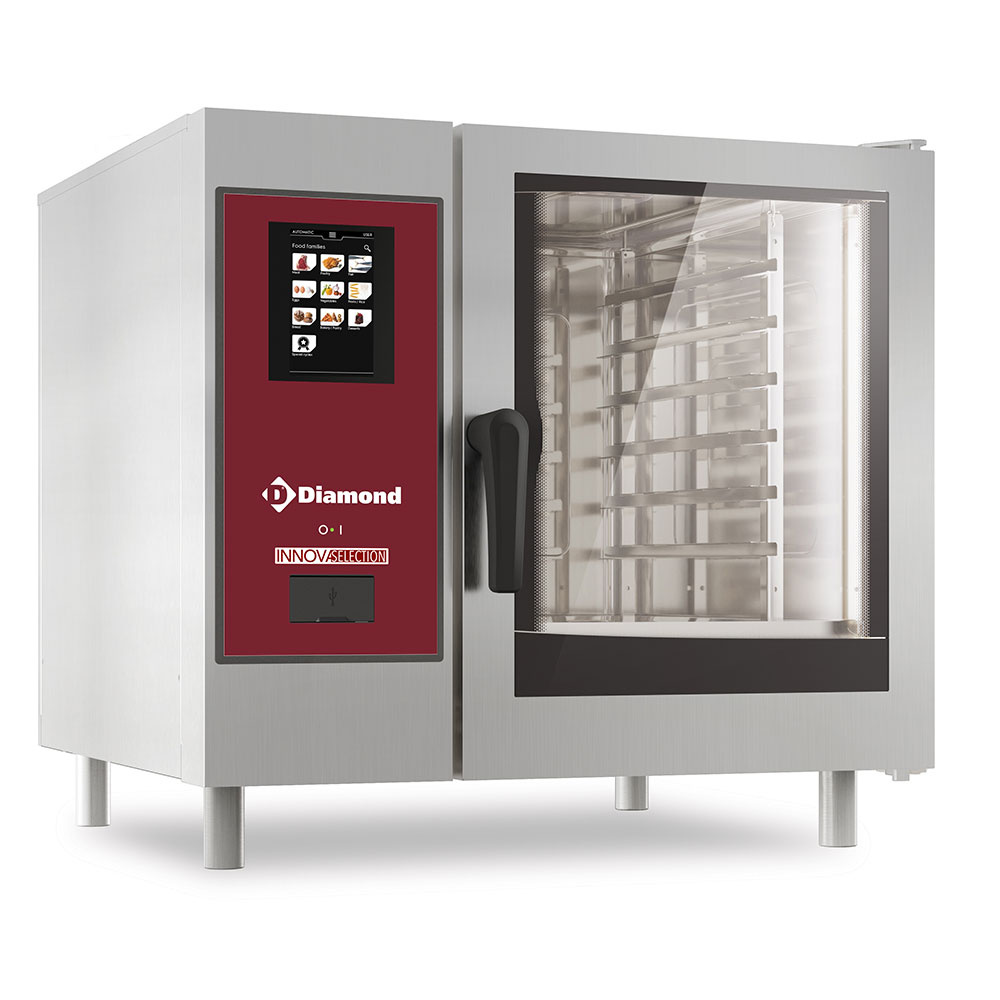 Diamond 6x GN 1/1 - GAS Kombidämpfer "TOUCH" mit Boiler & Konvektion 6xGN1/1+ Reinigung