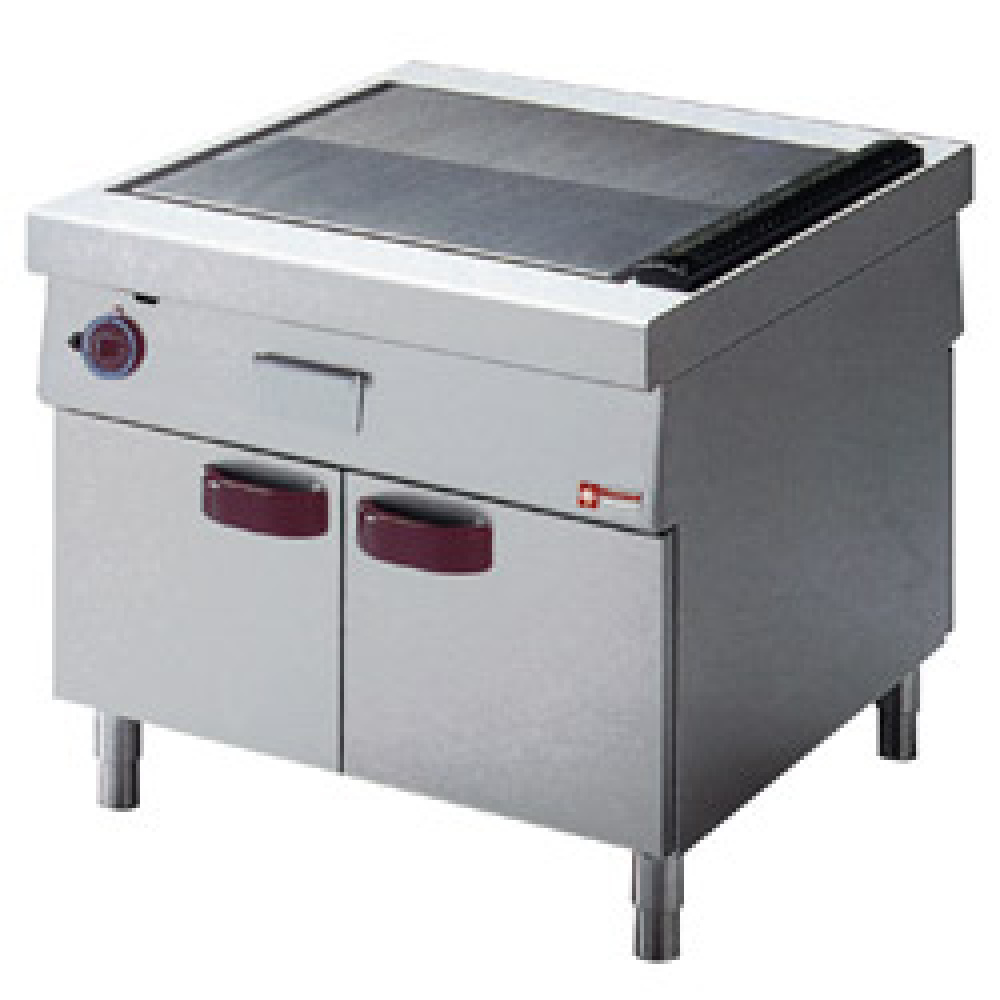 Diamond GAS Grillplatte, glatt/gerillt, offener Unterbau, "zentrales durchreichen"