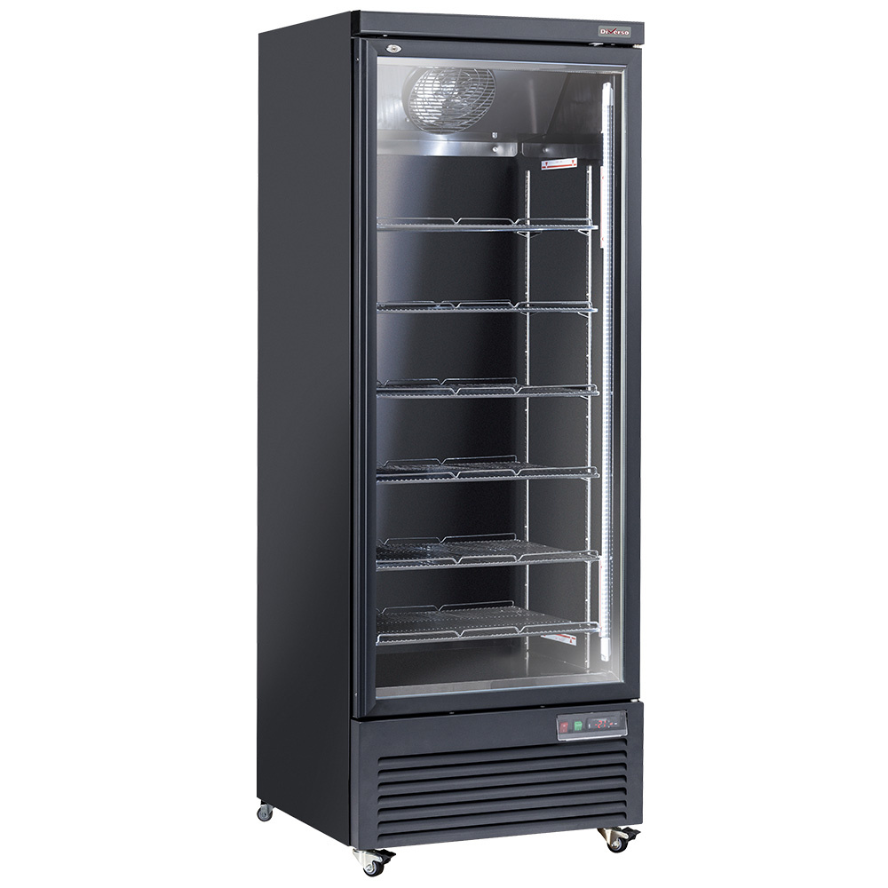 Diverso Vitrines T° positive & negative Vertikaler Kühlschrank, 1 Tür, 615 Liter - SCHWARZ
