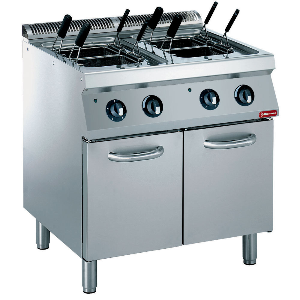 Diamond Kochserie MAXIMA 700+ Elektro Nudelkocher 2x 24,5 Liter mit Unterschrank, ohne Korb
