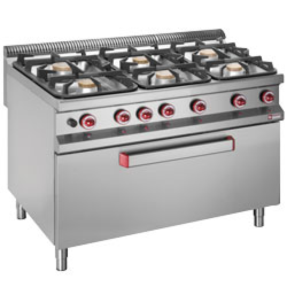 Diamond Kochserie 900 Herd 6 Brenner auf Gasbackofen "MAXI"