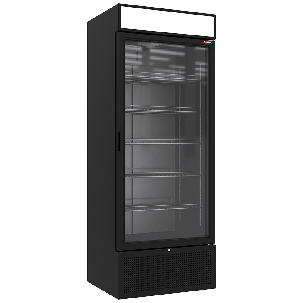 Diamond Vitrines T° positive & negative Positive Kühlvitrine 715 Liter SCHWARZ mit Leuchtkasten