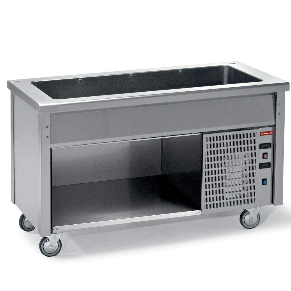Diamond Modulare Self-service 700 Element mit Kühlwanne auf offenem Unterschrank