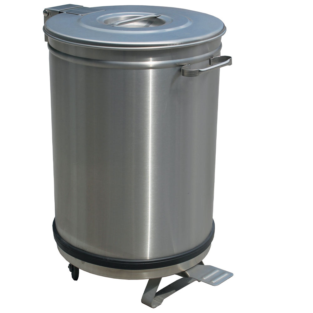Abfallbehälter mit Deckel und Fußpedal - 50 Liter